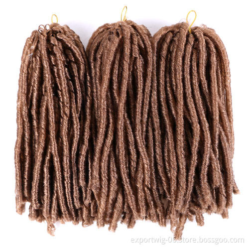 Soft Faux Locs Crochet Hair Synthetic Jumbo Soft Locs Braiding Hair Extensions Soft Dreadlock Brown Black Thick Full